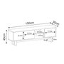 Hanah Home Soporte para TV Ravello Negro y Mármol